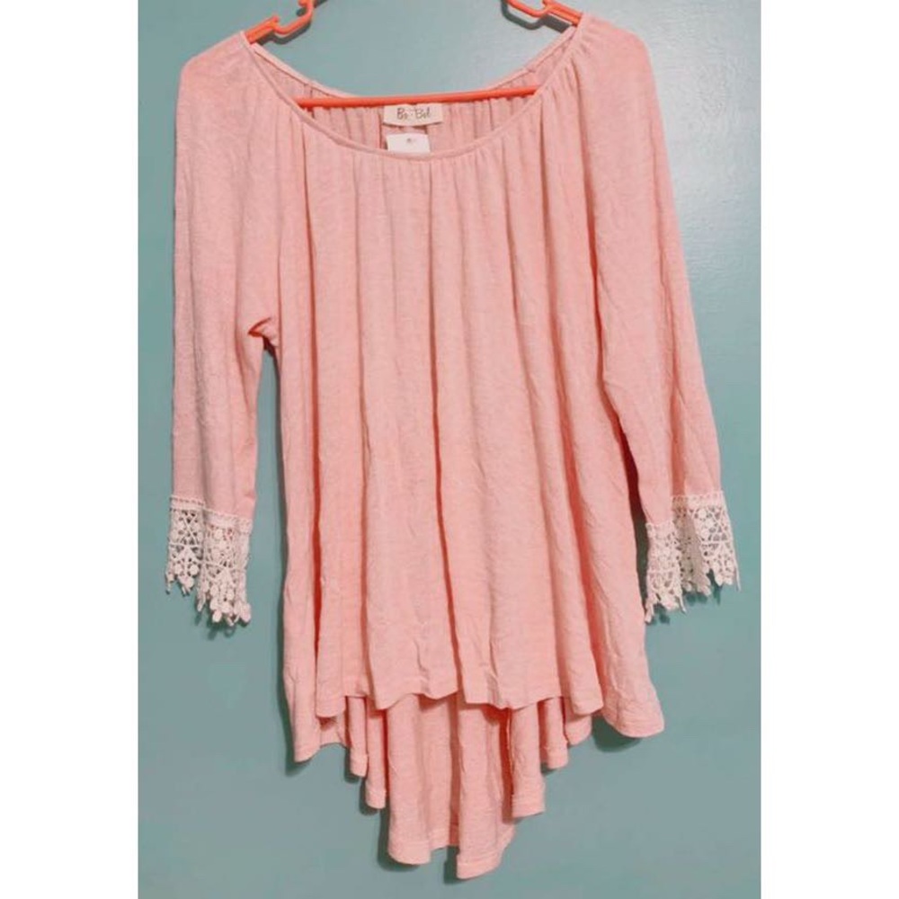 ✨NWT✨ Bo Bel Pink/Lace Tunic S